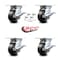 Service Caster 4 Inch Rubber on Aluminum Caster Set with Roller Bearings and Brakes/Swivel Lock SCC-35S420-RAR-SLB-BSL-4 - alternate 5